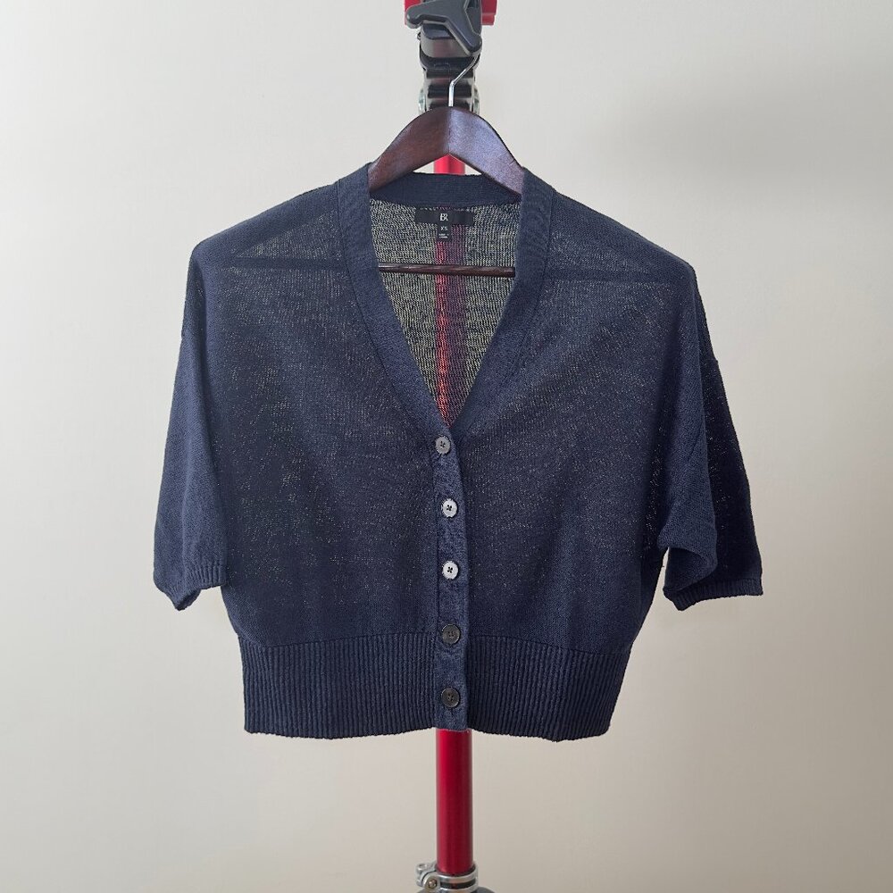 Banana Republic Teia Linen Cardigan - Navy Blue	XS